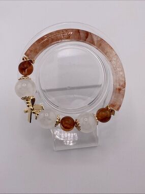 Fire Quartz Half-Bangle Bracelet - The Gem Studio